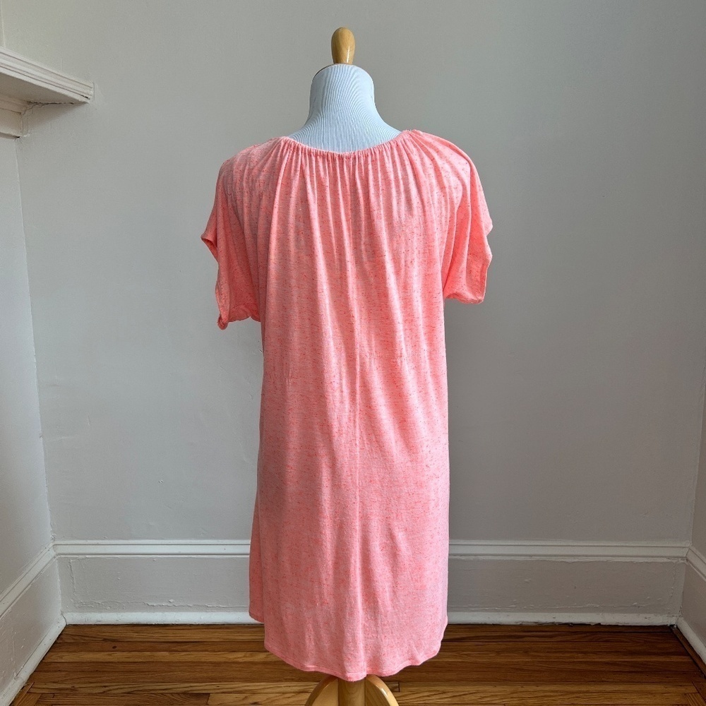 Brazilian Brand Agatha Orange Textured Fabric Relaxed Short Sleeves Dress M‎ - Picture 5 of 8